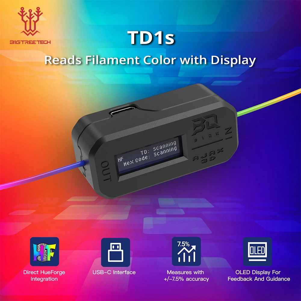 3D Printing Fff - BIGTREETECH TD1s Reads Filament Color with