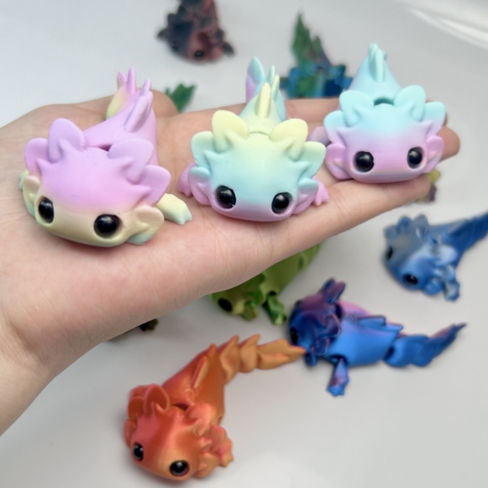 3D Printing Article - 3D Printed Salamander Figures Toys Multi-Joint