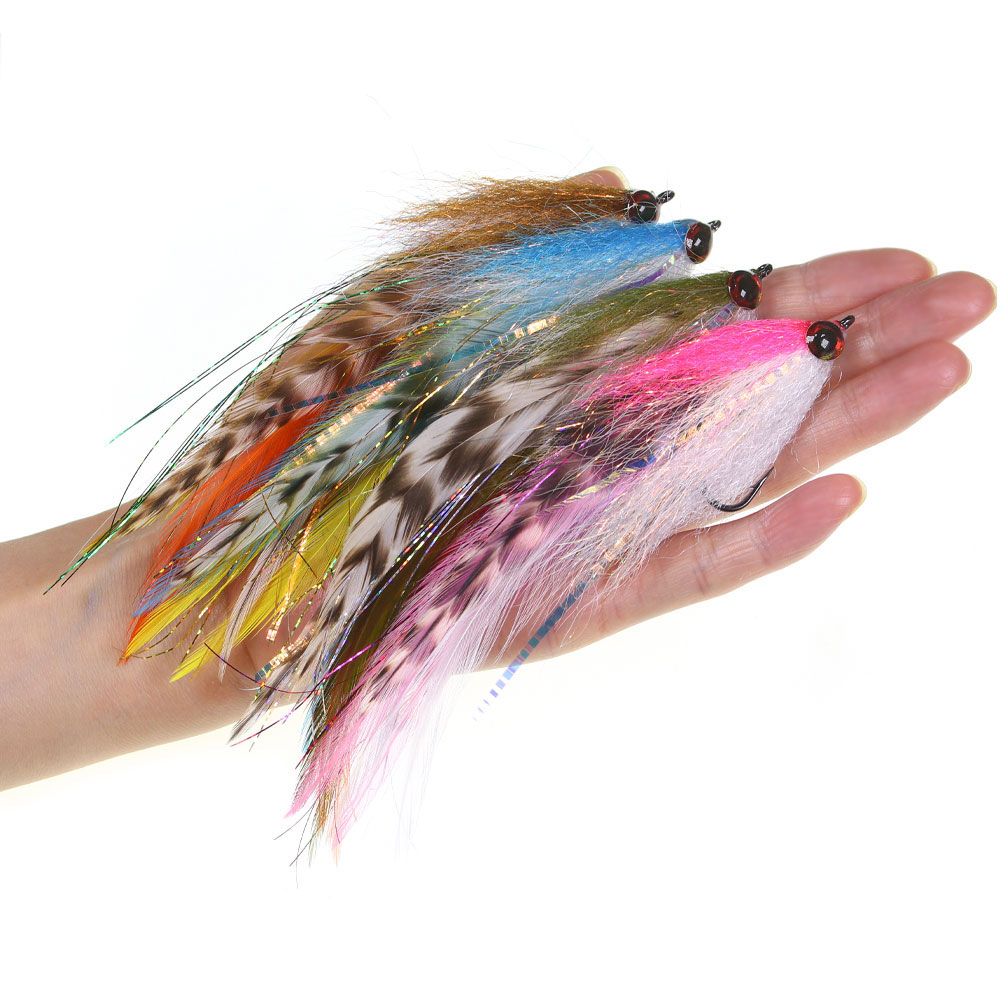 3D Printing Lure - 1/4pcs 2/0 5.91inch Big Streamer Baitfish