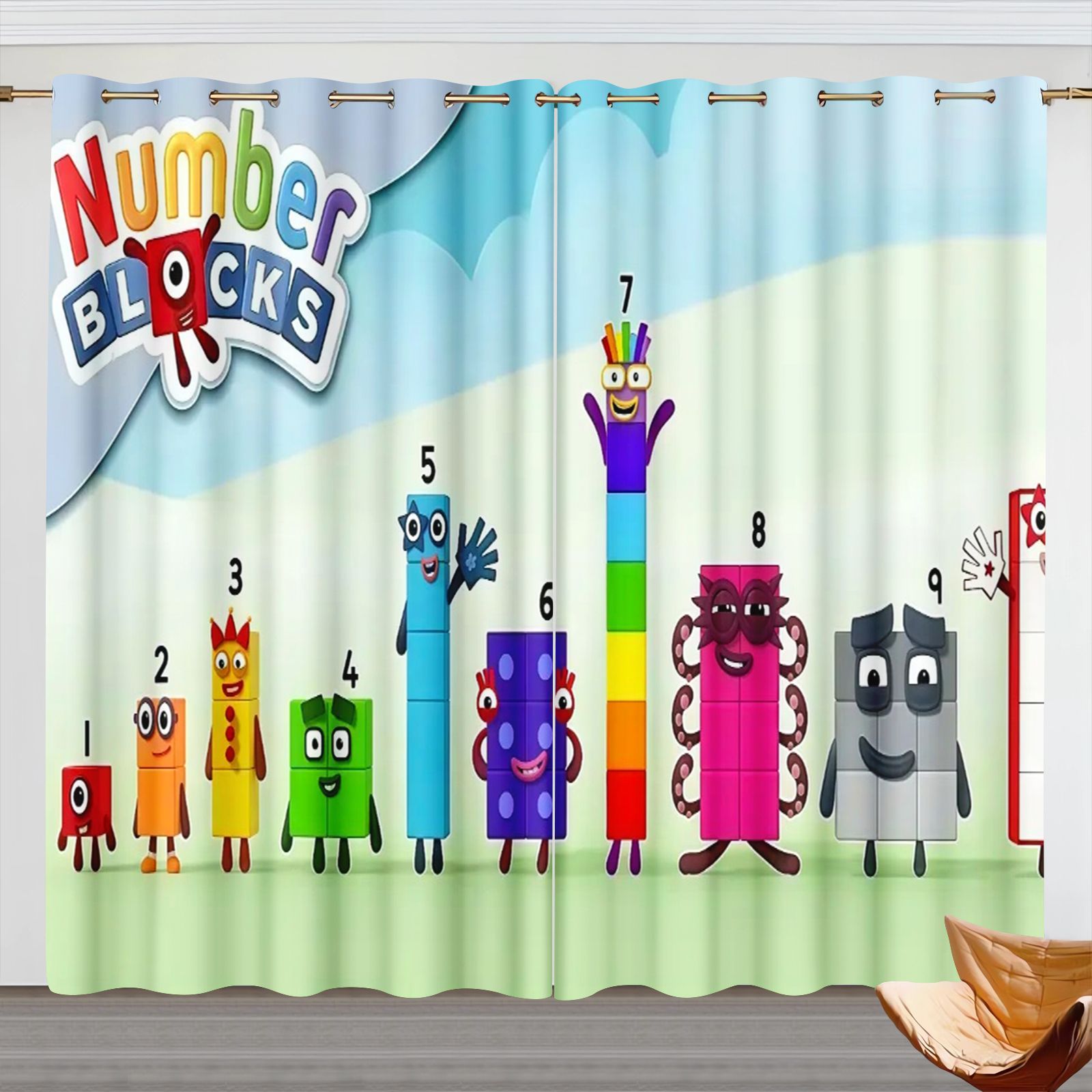 3D Printing Examples - Numberblocks Cartoon Curtains, Kids Room Blackout
