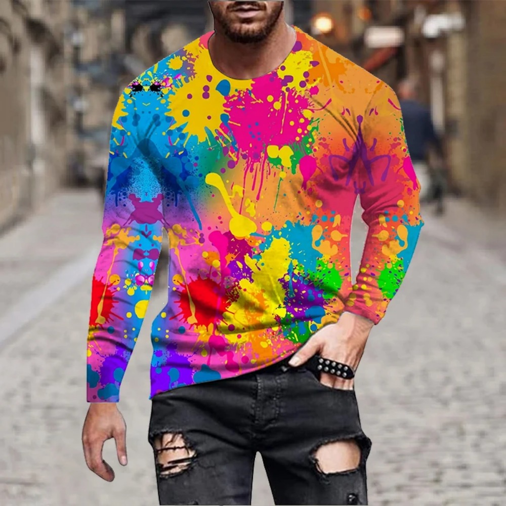 Men Rainbow Paint Splash 3D Pr - 3D Printing Custom recension och pris