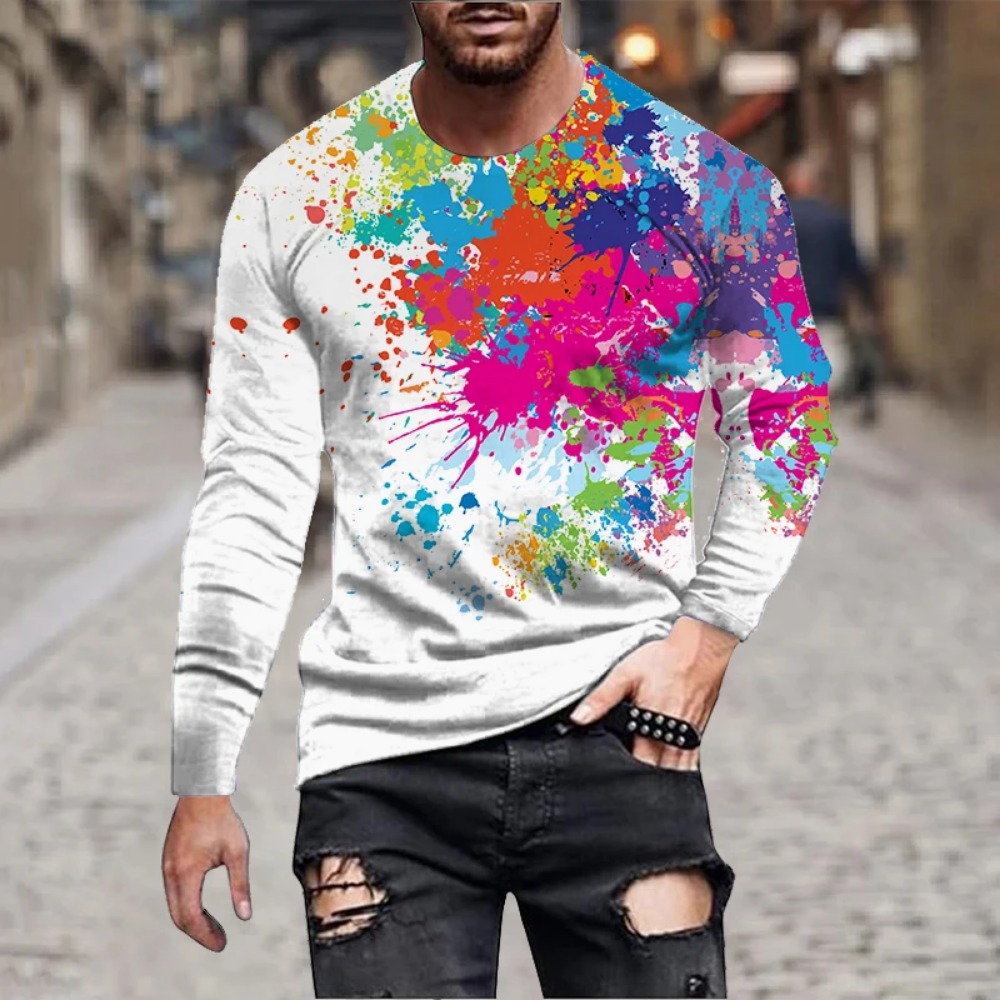 Men Rainbow Paint Splash 3D Pr - 3D Printing Custom recension och pris