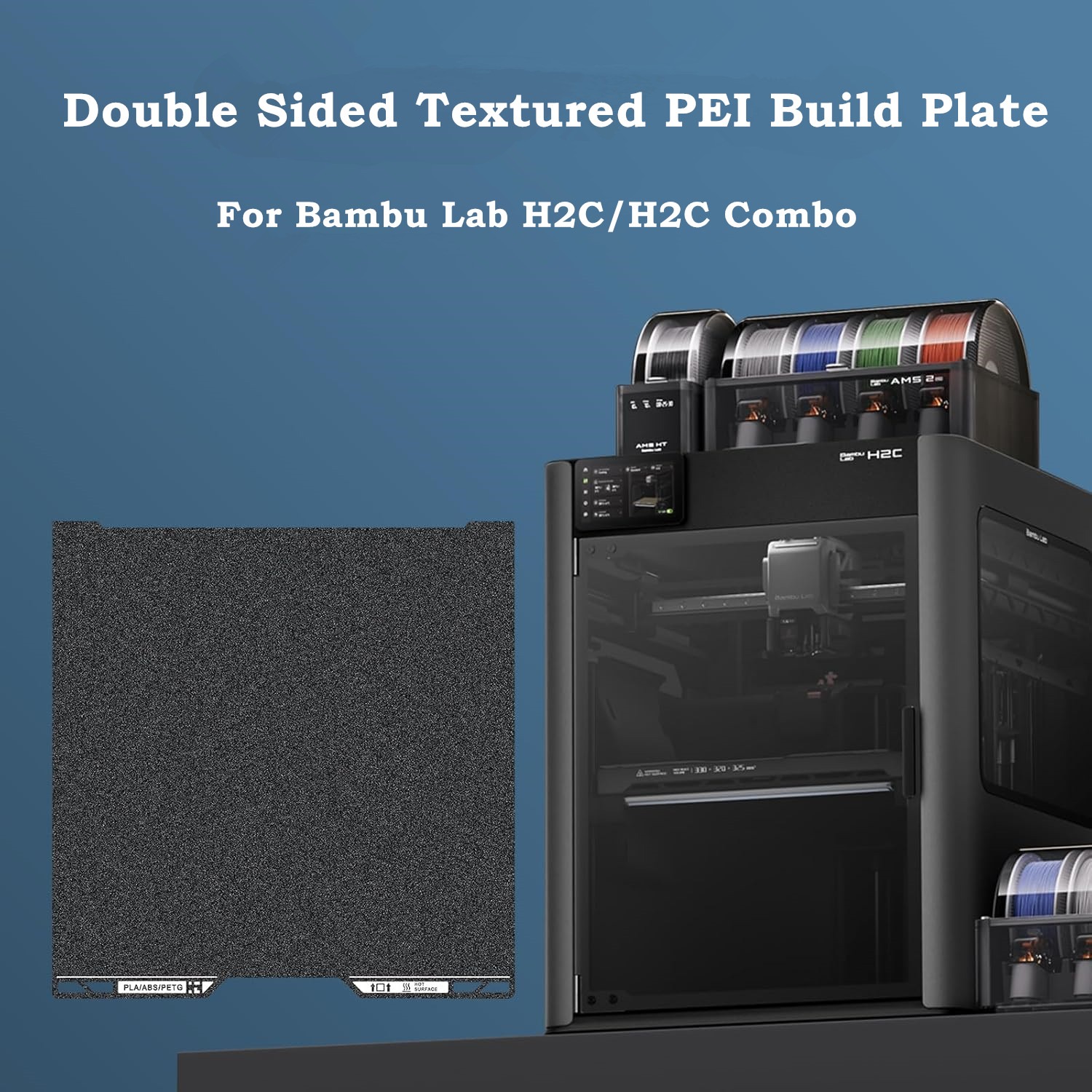 H2C Build Plate Black PEI with - 3D Printing Qr Code recension och pris