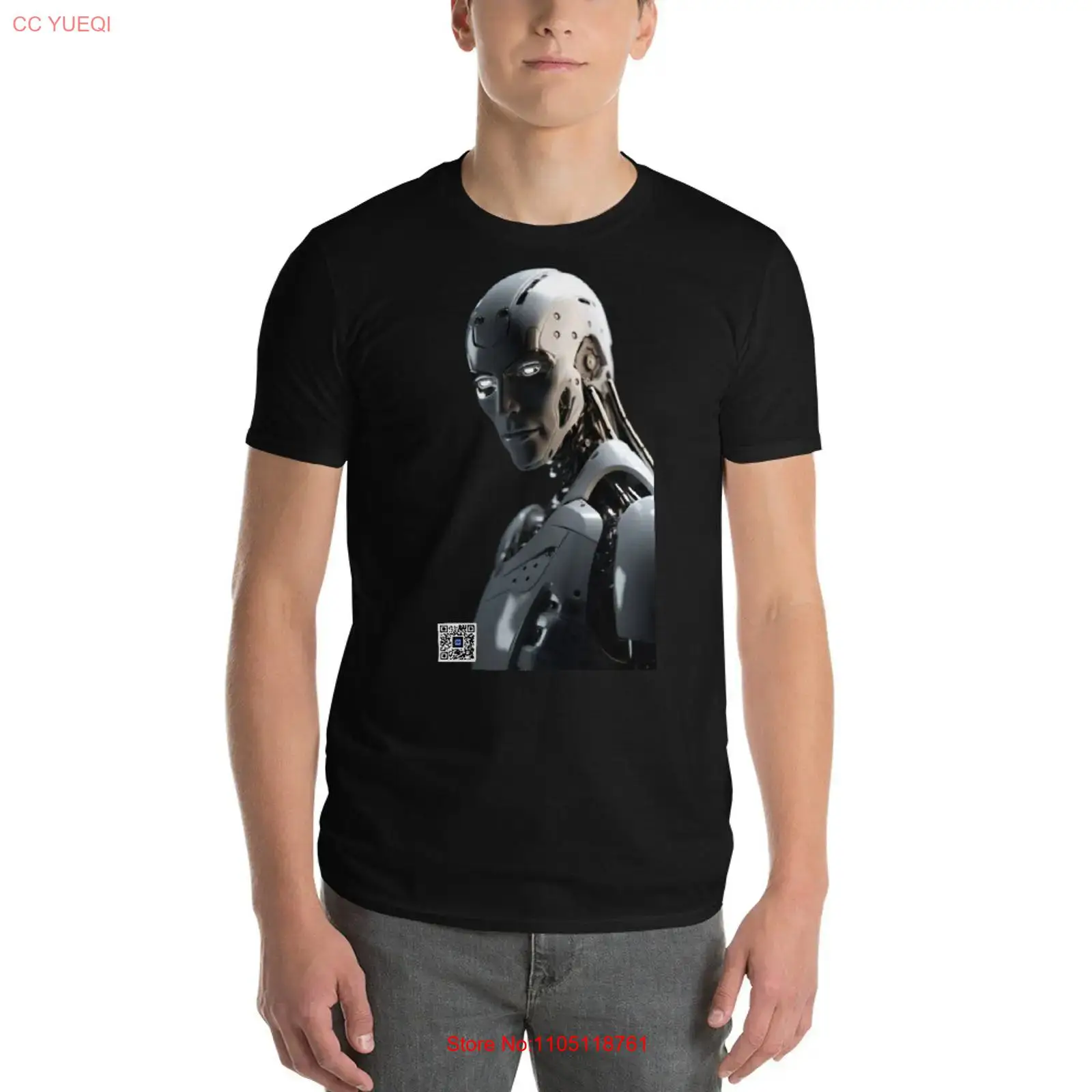 Robot T Shirt smartphone camer - 3D Printing Qr Code recension och pris