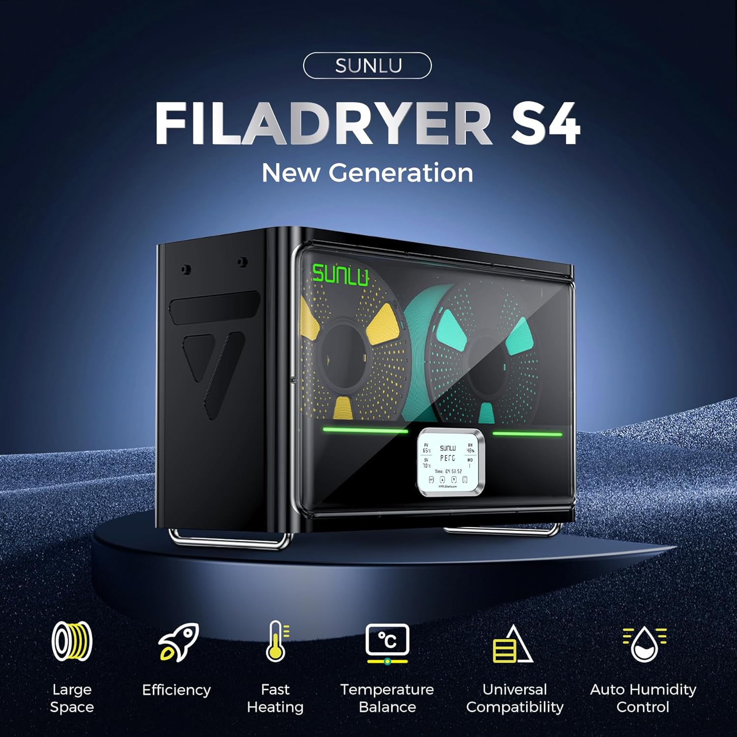 SUNLU S4 Filament Dryer Box 4  - 3D Printing Ptc recension och pris