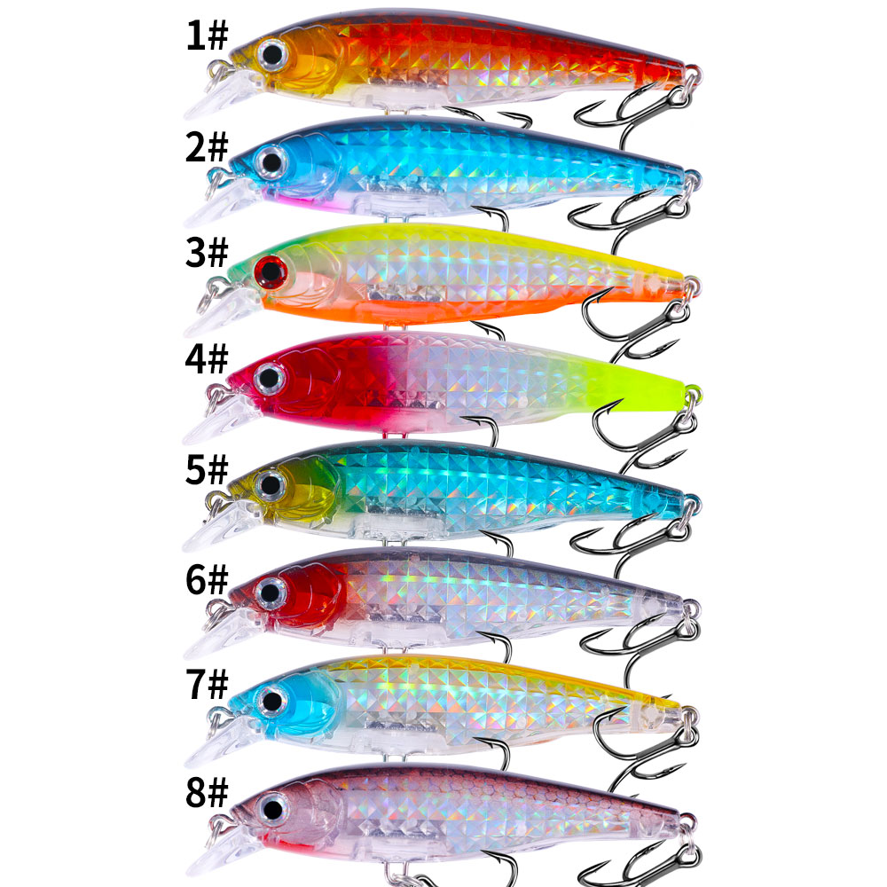 1pc Minnow fishing lure set 9c - 3D Printing Lure recension och pris