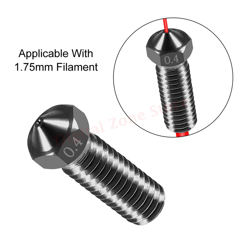 10pcs V6 Hardened Steel Volcan - 3D Printing Fff recension och pris