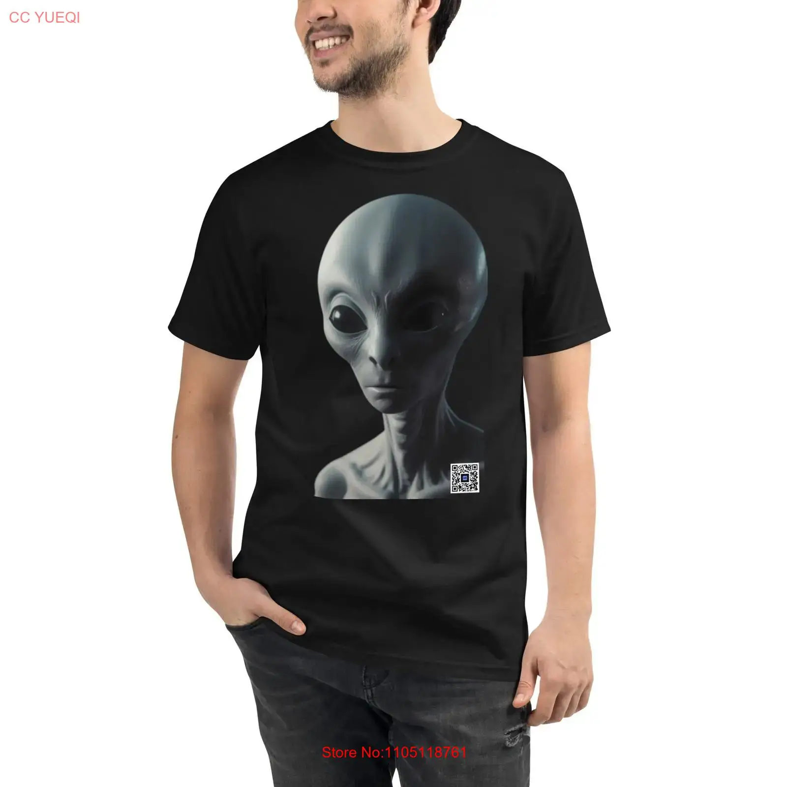 Organic Alien T Shirt smartpho - 3D Printing Qr Code recension och pris