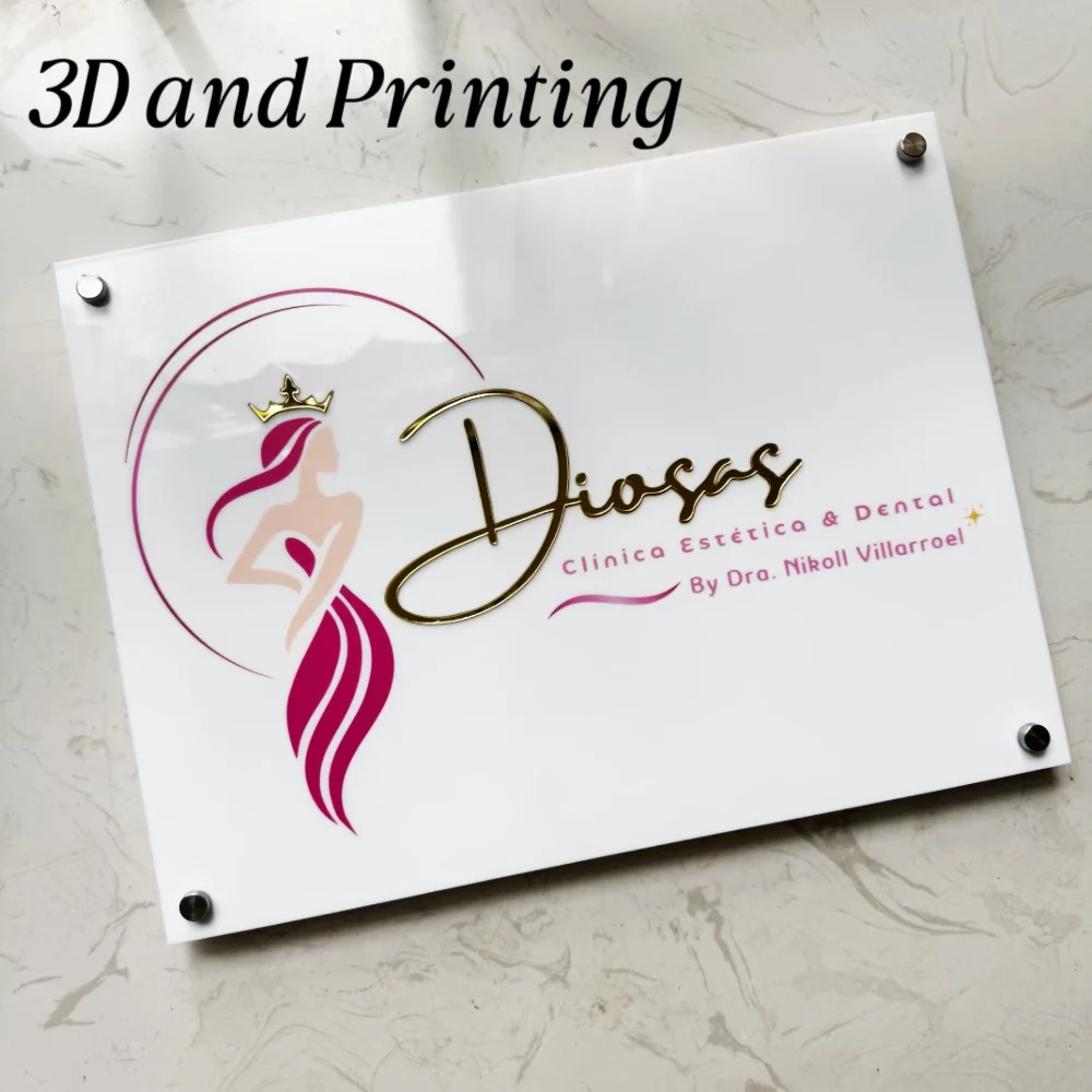 Modern Acrylic White Sign boar - 3D Printing Qr Code recension och pris