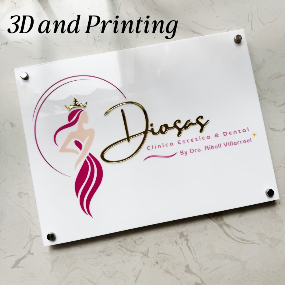 Modern Acrylic White Sign boar - 3D Printing Qr Code recension och pris