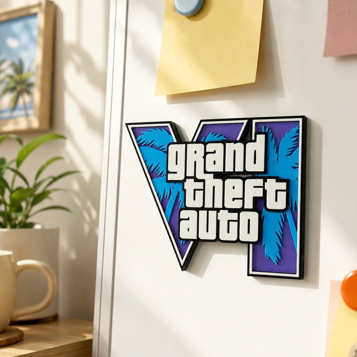GTA6 3D Printed Logo Magnetic  - 3D Printing Examples recension och pris