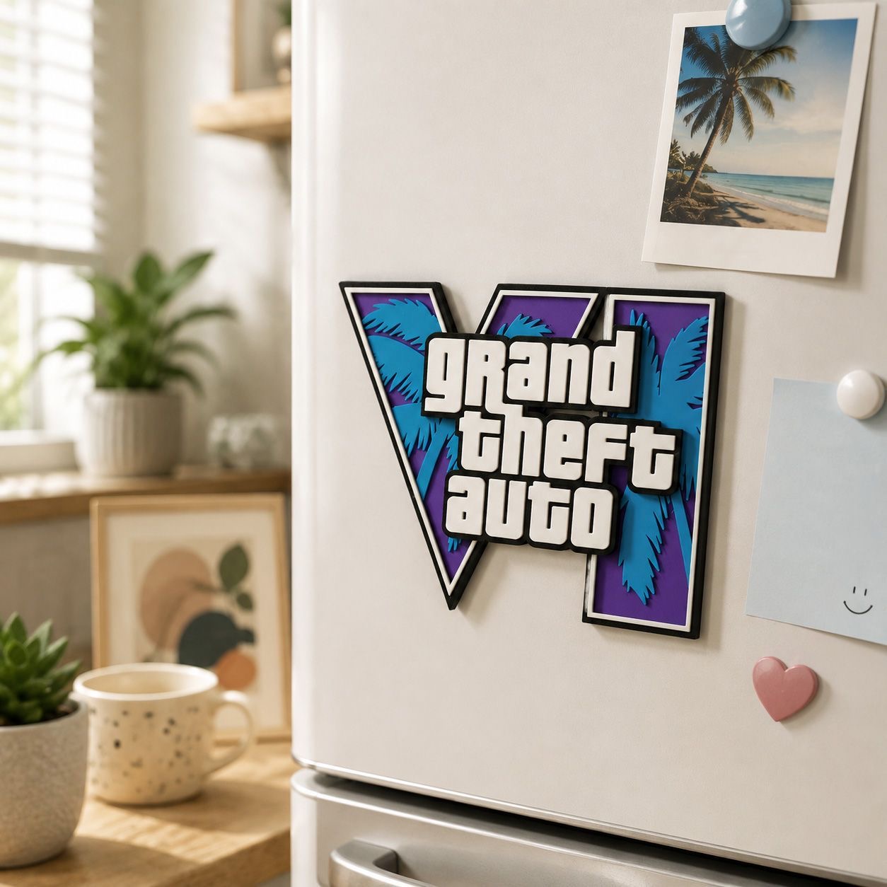 GTA6 3D Printed Logo Magnetic  - 3D Printing Examples recension och pris